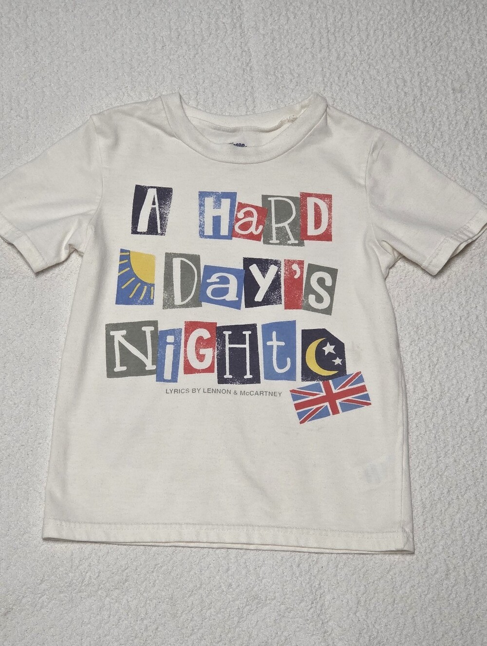 🩷Lennon & McCartney A Hard Day's Night Graphic Tee - White Kids Size 7